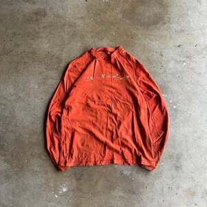 Vintage Banana Republic Y2K Long Sleeve Burn Orange Graphic Shirt Large